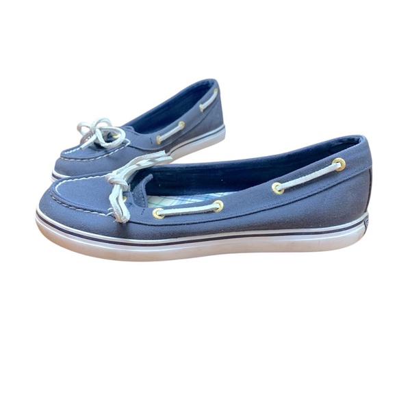 Perry Top-sider Canvas Shoe w Leather Lace - Picture 3 of 6